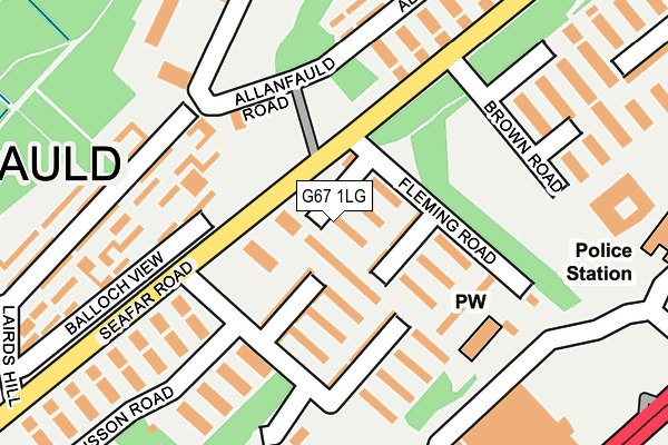 G67 1LG map - OS OpenMap – Local (Ordnance Survey)