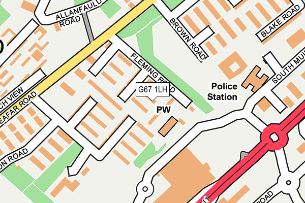 G67 1LH map - OS OpenMap – Local (Ordnance Survey)