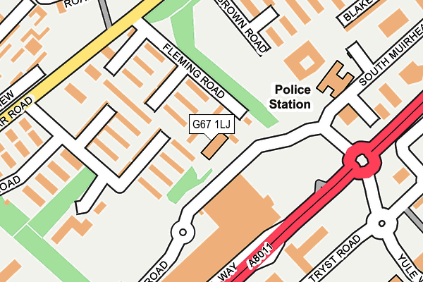 G67 1LJ map - OS OpenMap – Local (Ordnance Survey)