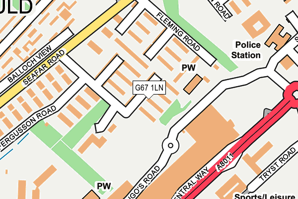 G67 1LN map - OS OpenMap – Local (Ordnance Survey)