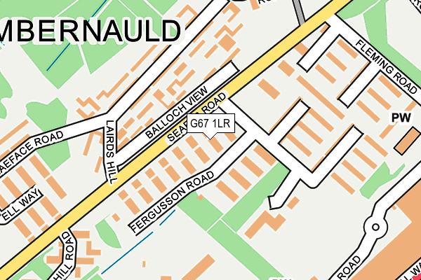 G67 1LR map - OS OpenMap – Local (Ordnance Survey)