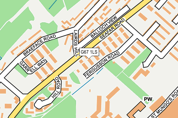 G67 1LS map - OS OpenMap – Local (Ordnance Survey)