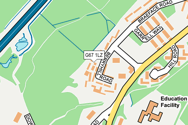 G67 1LZ map - OS OpenMap – Local (Ordnance Survey)