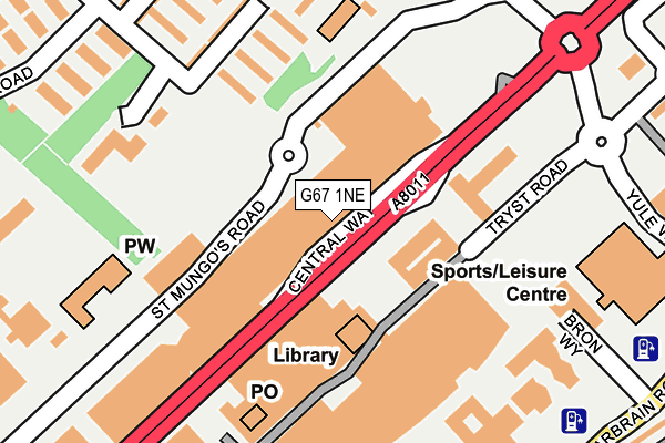 G67 1NE map - OS OpenMap – Local (Ordnance Survey)