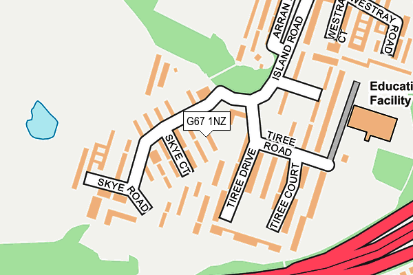 G67 1NZ map - OS OpenMap – Local (Ordnance Survey)