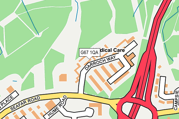 G67 1QA map - OS OpenMap – Local (Ordnance Survey)