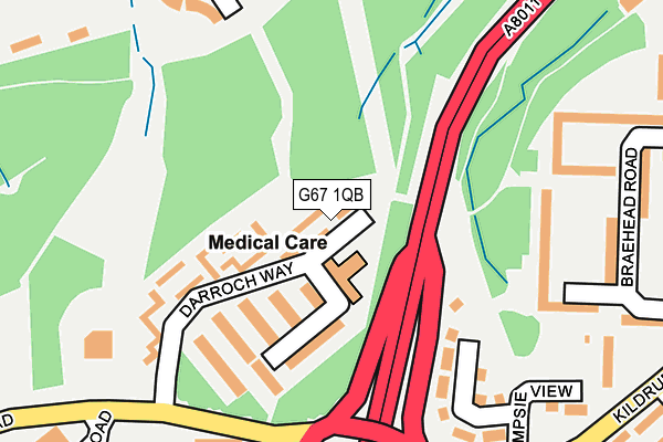 G67 1QB map - OS OpenMap – Local (Ordnance Survey)