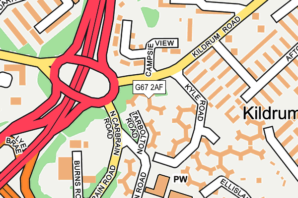 G67 2AF map - OS OpenMap – Local (Ordnance Survey)