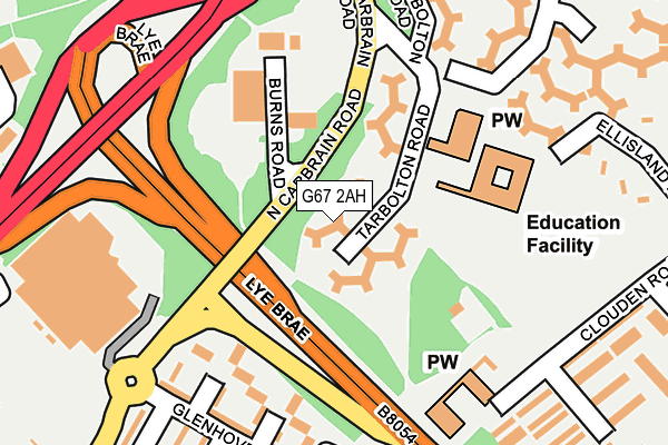 G67 2AH map - OS OpenMap – Local (Ordnance Survey)