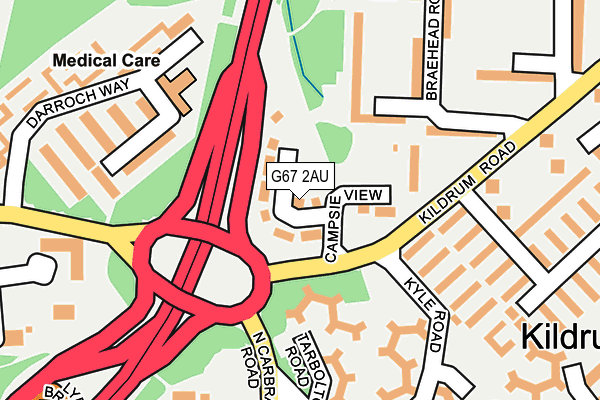 G67 2AU map - OS OpenMap – Local (Ordnance Survey)