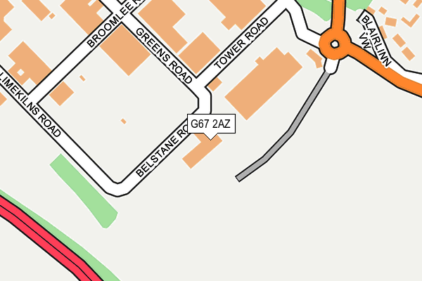 G67 2AZ map - OS OpenMap – Local (Ordnance Survey)