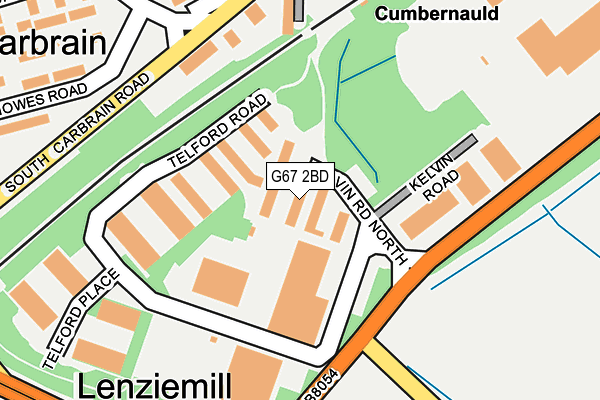 G67 2BD map - OS OpenMap – Local (Ordnance Survey)