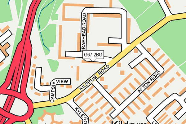 G67 2BG map - OS OpenMap – Local (Ordnance Survey)