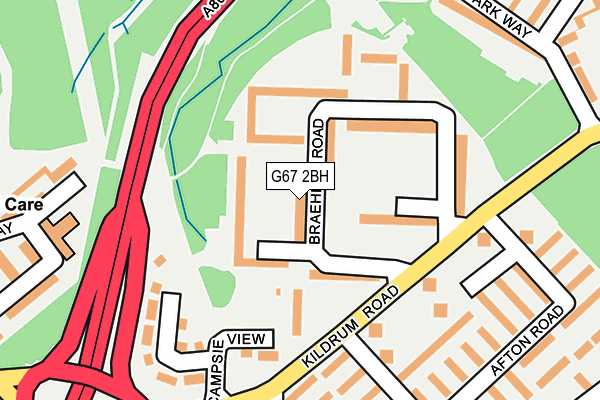 G67 2BH map - OS OpenMap – Local (Ordnance Survey)
