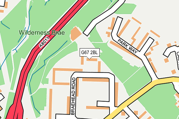 G67 2BL map - OS OpenMap – Local (Ordnance Survey)
