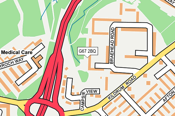 G67 2BQ map - OS OpenMap – Local (Ordnance Survey)