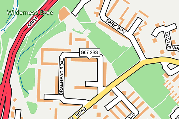 G67 2BS map - OS OpenMap – Local (Ordnance Survey)