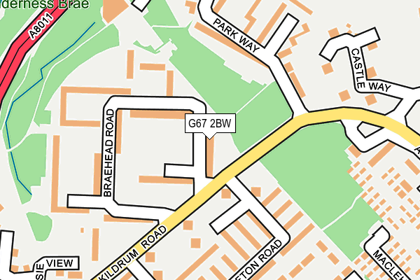 G67 2BW map - OS OpenMap – Local (Ordnance Survey)