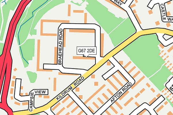 G67 2DE map - OS OpenMap – Local (Ordnance Survey)