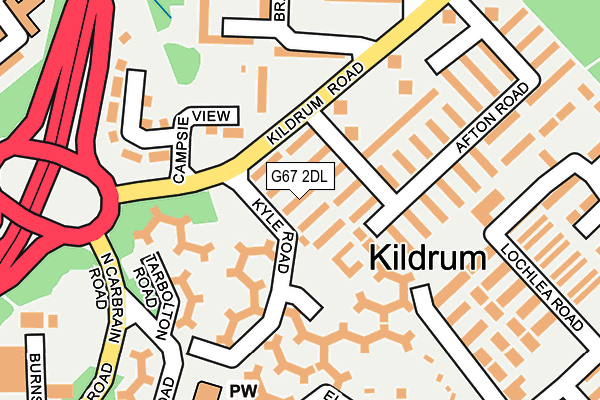 G67 2DL map - OS OpenMap – Local (Ordnance Survey)