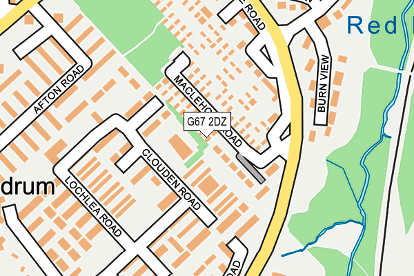 G67 2DZ map - OS OpenMap – Local (Ordnance Survey)