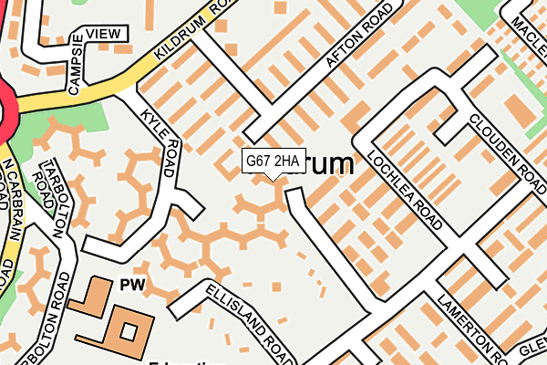 G67 2HA map - OS OpenMap – Local (Ordnance Survey)