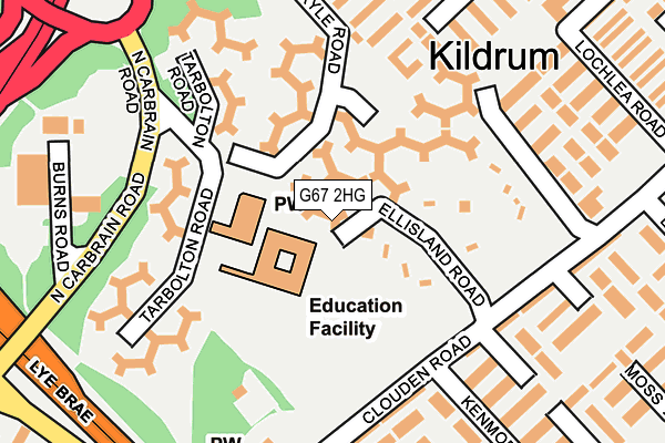 G67 2HG map - OS OpenMap – Local (Ordnance Survey)