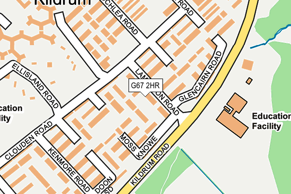 G67 2HR map - OS OpenMap – Local (Ordnance Survey)