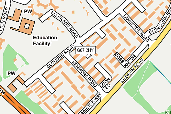 G67 2HY map - OS OpenMap – Local (Ordnance Survey)