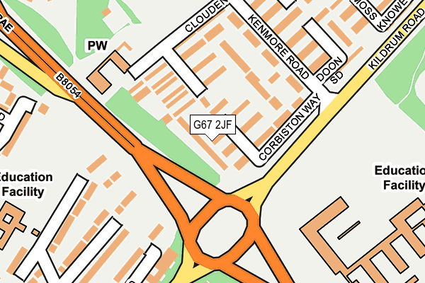 G67 2JF map - OS OpenMap – Local (Ordnance Survey)