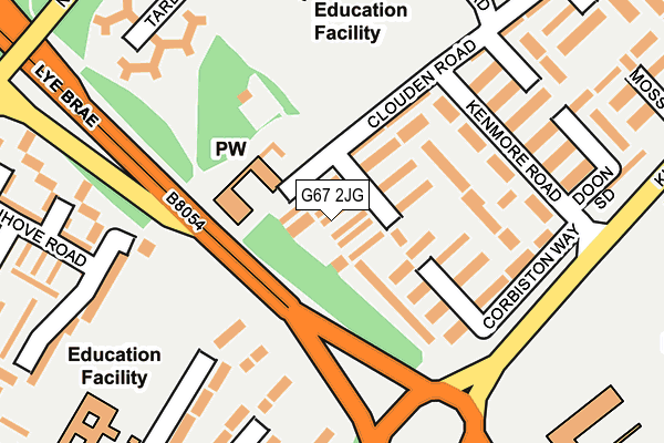 G67 2JG map - OS OpenMap – Local (Ordnance Survey)