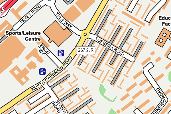 G67 2JR map - OS OpenMap – Local (Ordnance Survey)