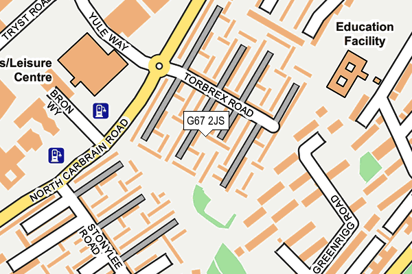 G67 2JS map - OS OpenMap – Local (Ordnance Survey)