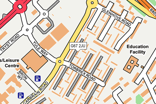 G67 2JU map - OS OpenMap – Local (Ordnance Survey)