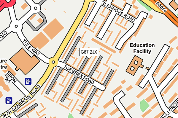 G67 2JX map - OS OpenMap – Local (Ordnance Survey)