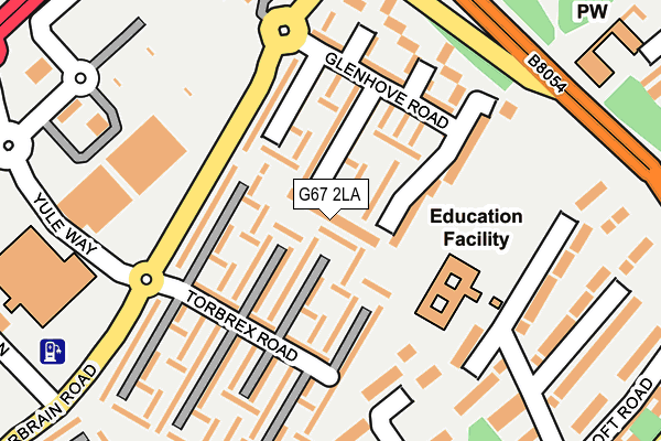 G67 2LA map - OS OpenMap – Local (Ordnance Survey)