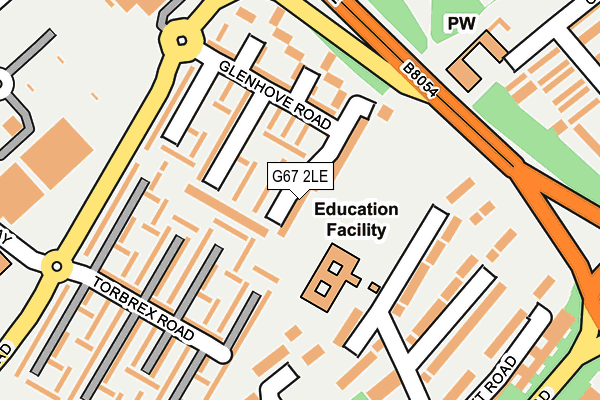 G67 2LE map - OS OpenMap – Local (Ordnance Survey)