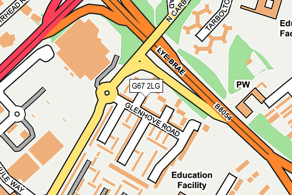 G67 2LG map - OS OpenMap – Local (Ordnance Survey)