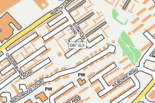 G67 2LX map - OS OpenMap – Local (Ordnance Survey)