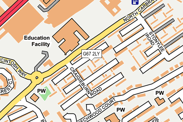 G67 2LY map - OS OpenMap – Local (Ordnance Survey)