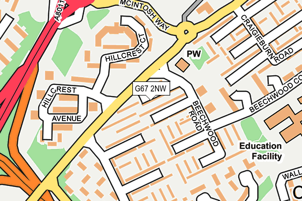 G67 2NW map - OS OpenMap – Local (Ordnance Survey)
