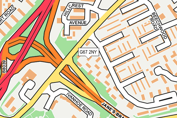 G67 2NY map - OS OpenMap – Local (Ordnance Survey)