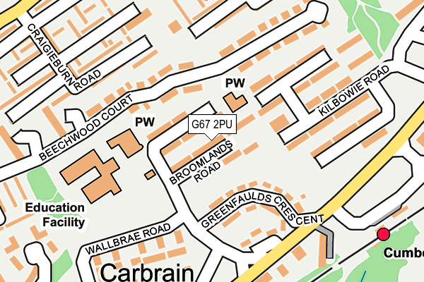 G67 2PU map - OS OpenMap – Local (Ordnance Survey)