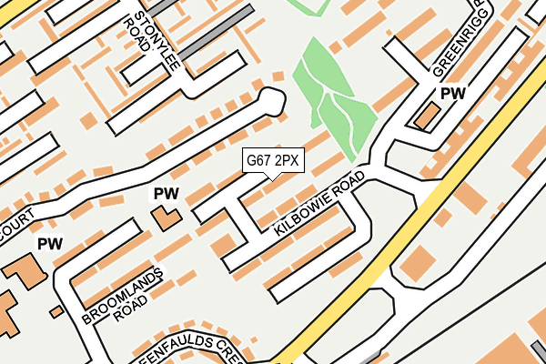 G67 2PX map - OS OpenMap – Local (Ordnance Survey)