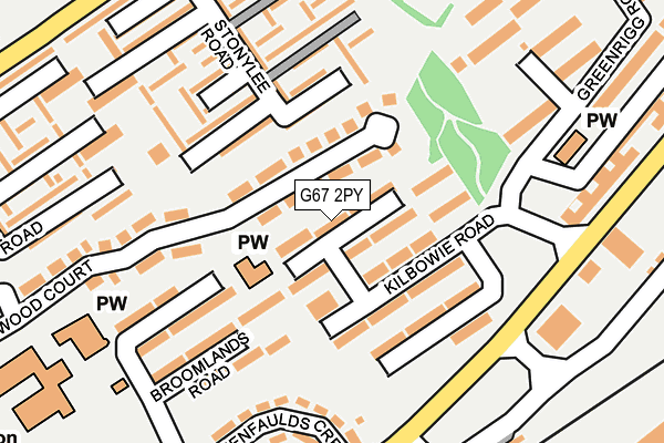 G67 2PY map - OS OpenMap – Local (Ordnance Survey)