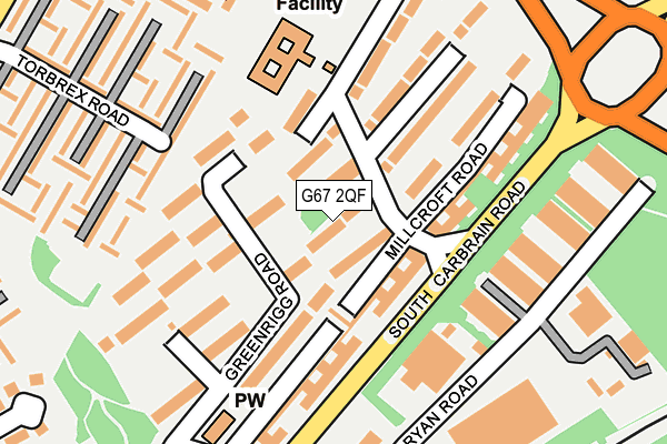 G67 2QF map - OS OpenMap – Local (Ordnance Survey)