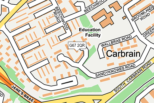 G67 2QR map - OS OpenMap – Local (Ordnance Survey)