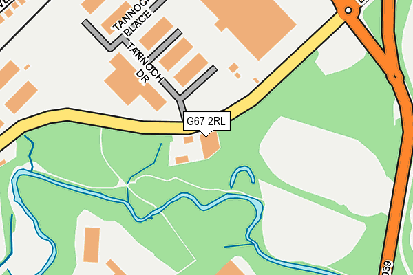 G67 2RL map - OS OpenMap – Local (Ordnance Survey)