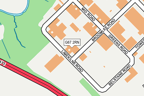 G67 2RN map - OS OpenMap – Local (Ordnance Survey)