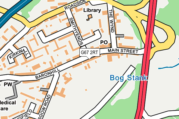 G67 2RT map - OS OpenMap – Local (Ordnance Survey)